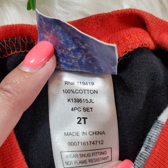 🌿5/$25 Justice League Red/Blue Pajama Top | sz 2T - Picture 7 of 7